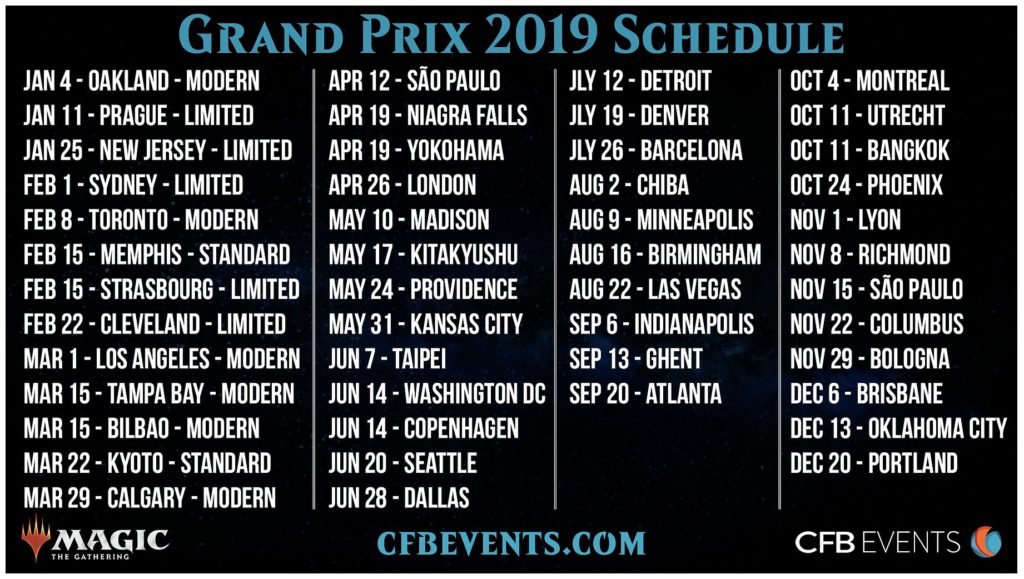 2019 grand prix schedule